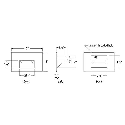 WAC Lighting WAC Landscape Lighting, LEDme 120V LED Horizontal Indoor and Outdoor Step and Wall Light 3000K Built-in LED in Stainless Steel