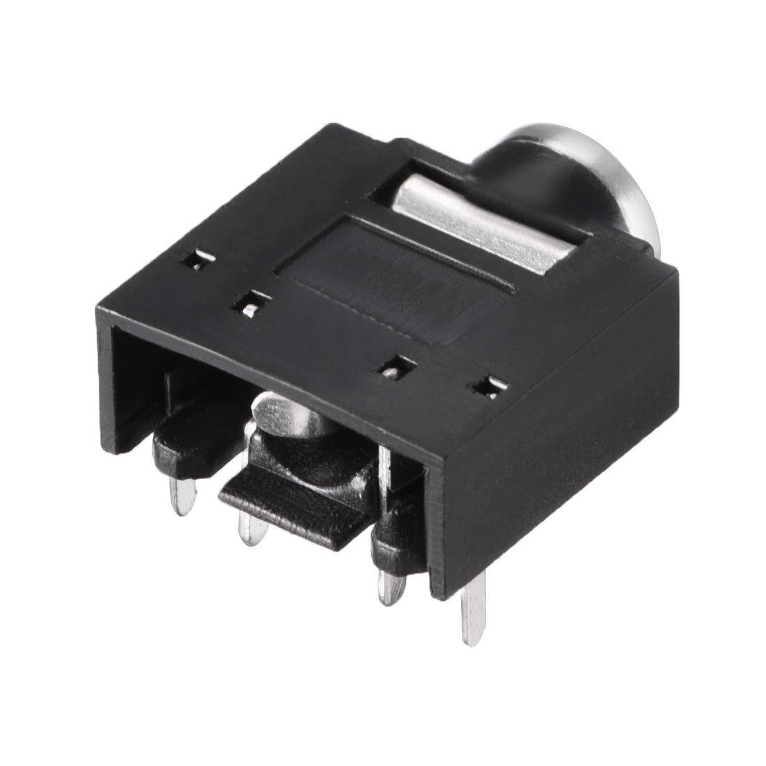 uxcell uxcell 3.5 mm Audio Jack Connector PCB Mount Female Socket 5 Pin PJ-307 5pcs