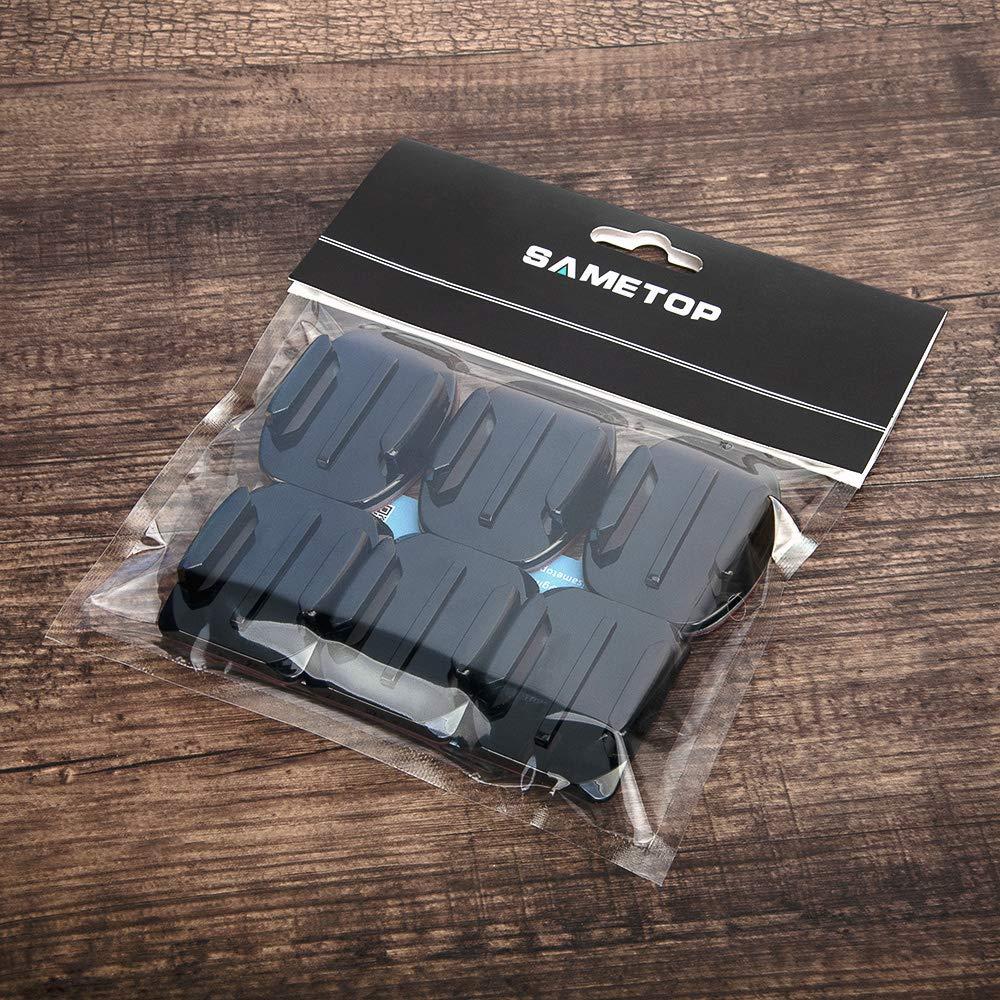 Sametop Sametop Helmet Adhesive Sticky Mounts Curved Attachment Flat 3M Mount Compatible with GoPro Hero 12 11 10 Max 9 8 7 6 5 4 Session DJI Osmo Action Cameras (6 Packs)