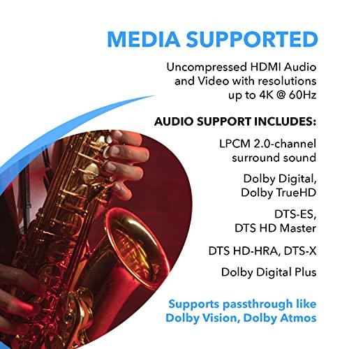 OREI OREI UltraHD HDMI Extender 4K 18G HDBaseT Over Single CAT5e/CAT6 Cable 4K @ 60Hz Upto 230FT with IR Remote 1080P Upto 330 Ft - Power Over Cable - Zero Latency Black