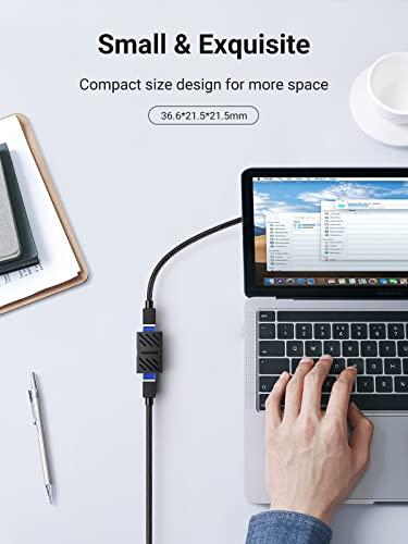 UGREEN UGREEN RJ45 Coupler Ethernet Extender Connector 10 Pack Inline Coupler Cat7 Cat6 Cat5e Ethernet Cable Adapter Female to Female Black