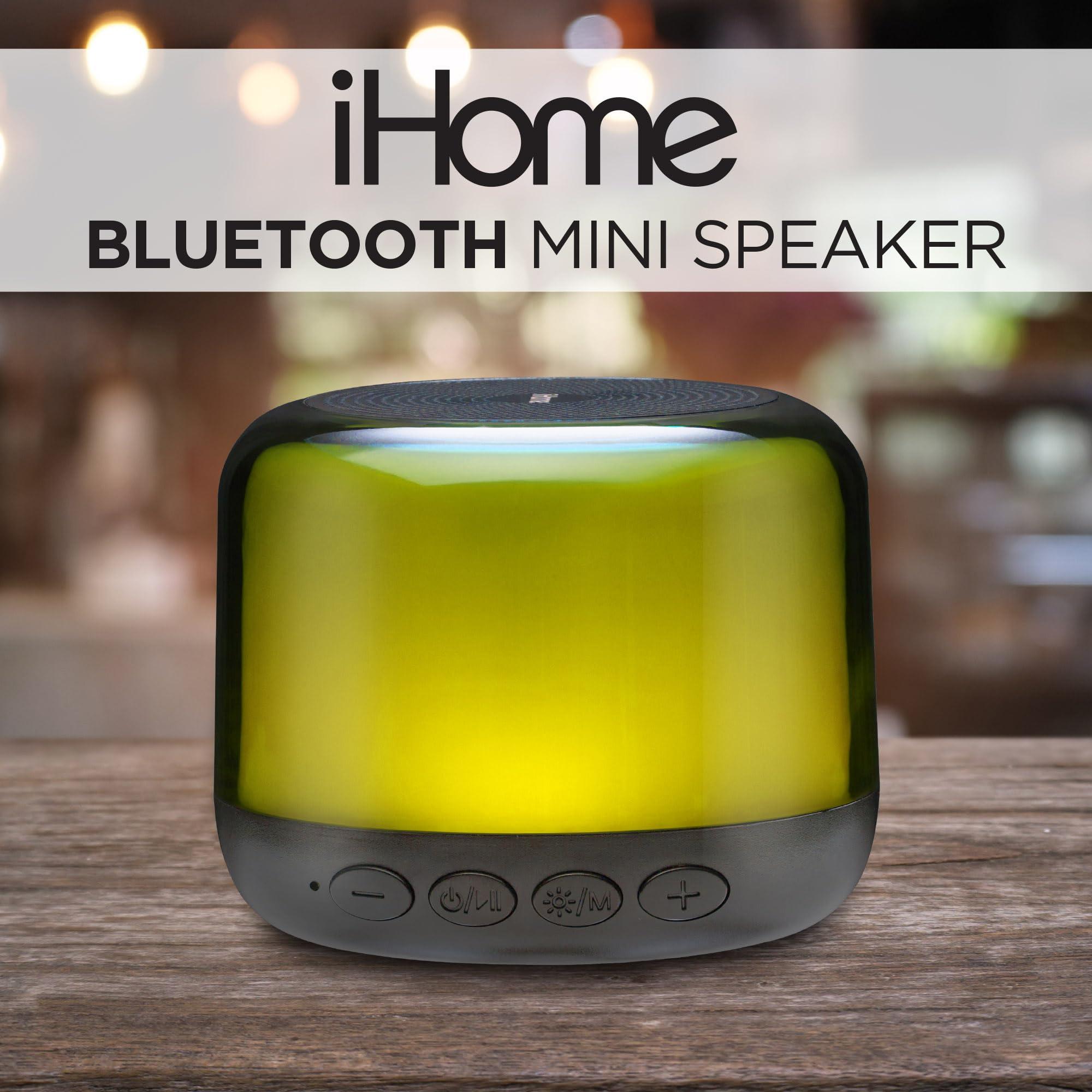 iHome iHome Bluetooth Speaker with Color Changing Lights, Rechargeable and Portable Speaker with 18 Hour Battery Life (iBT64BZ)
