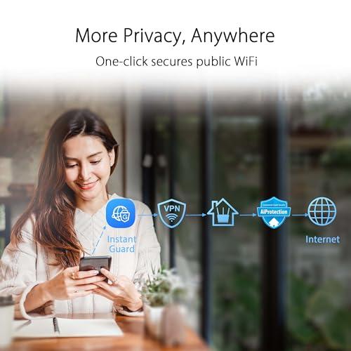 ASUS ASUS ZenWiFi AX Hybrid(XC5) AX3000 + MoCA 2.5 Mesh WiFi 6 System (2pk) - Whole Home Coverage up to 3,500 Sq.Ft. & 4+ Rooms for Thick Walls, AiMesh, Lifetime Security, Easy Setup