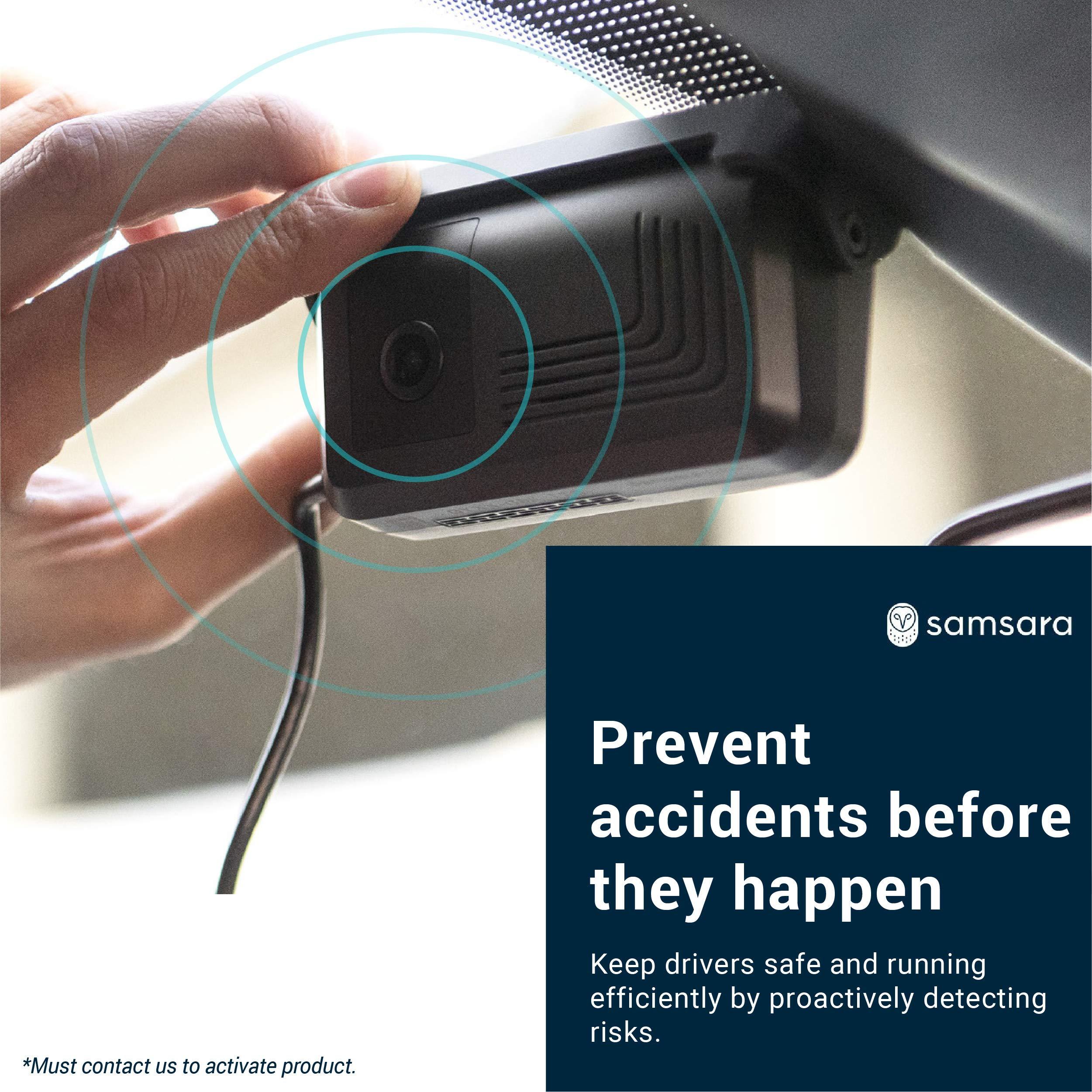 Samsara Samsara CM31 Front-Facing AI Dash Cam with VG34 Cellular Vehicle IoT Gateway and 3-Year License | 121 Semi-Wide Angle , HDR, Motion Detection, Nighttime, Loop Recording