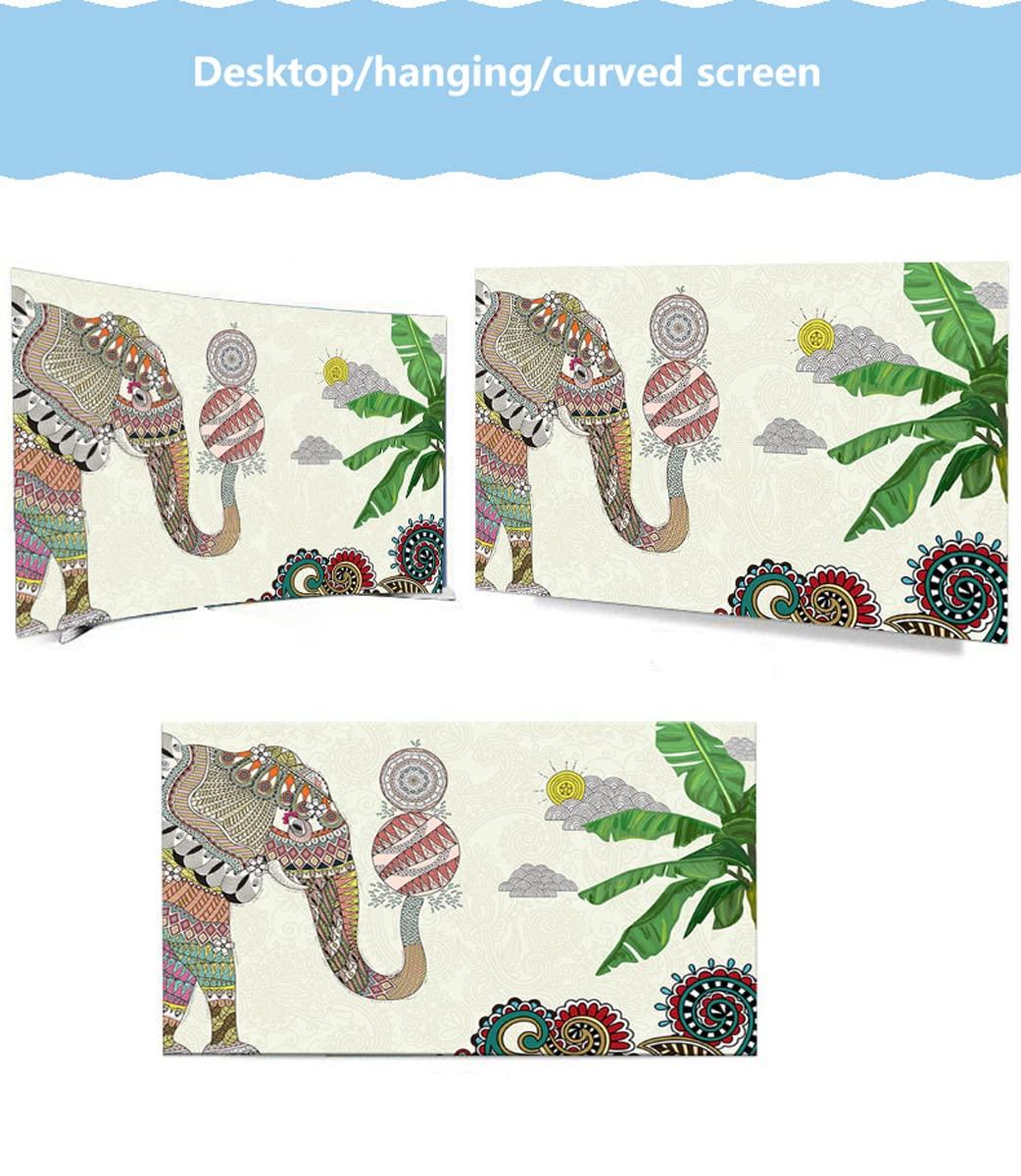 Generic Universal TV Cover 32-80 Inches Colorful Dustproof TV Screen Protector For LCD LED, Painting Pattern Indoor Bedroom Living Room Decoration Dust Cover For Televisions(Size:45-48in(110x65cm),Color:C)