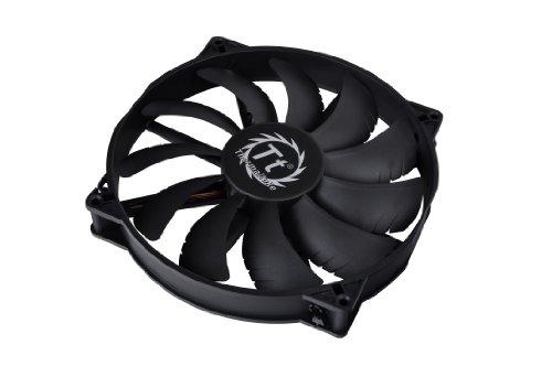 Thermaltake Thermaltake 200mm Pure 20 Series Black 200x30mm Thick Quiet High Airflow Case Fan with Anti-Vibration Mounting System Cooling CL-F015-PL20BL-A