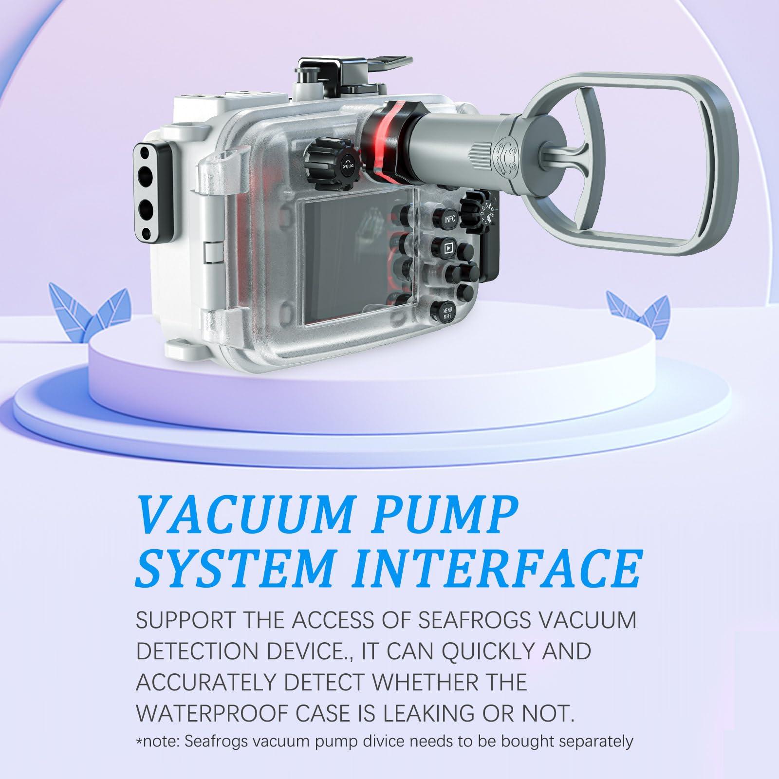 Sea frogs Sea frogs Waterproof housing Case Underwater Diving 195FT/60M Works for OM System TG-7 Cameras (Housing + Red Filter) (HZB-TG7-WHITE)