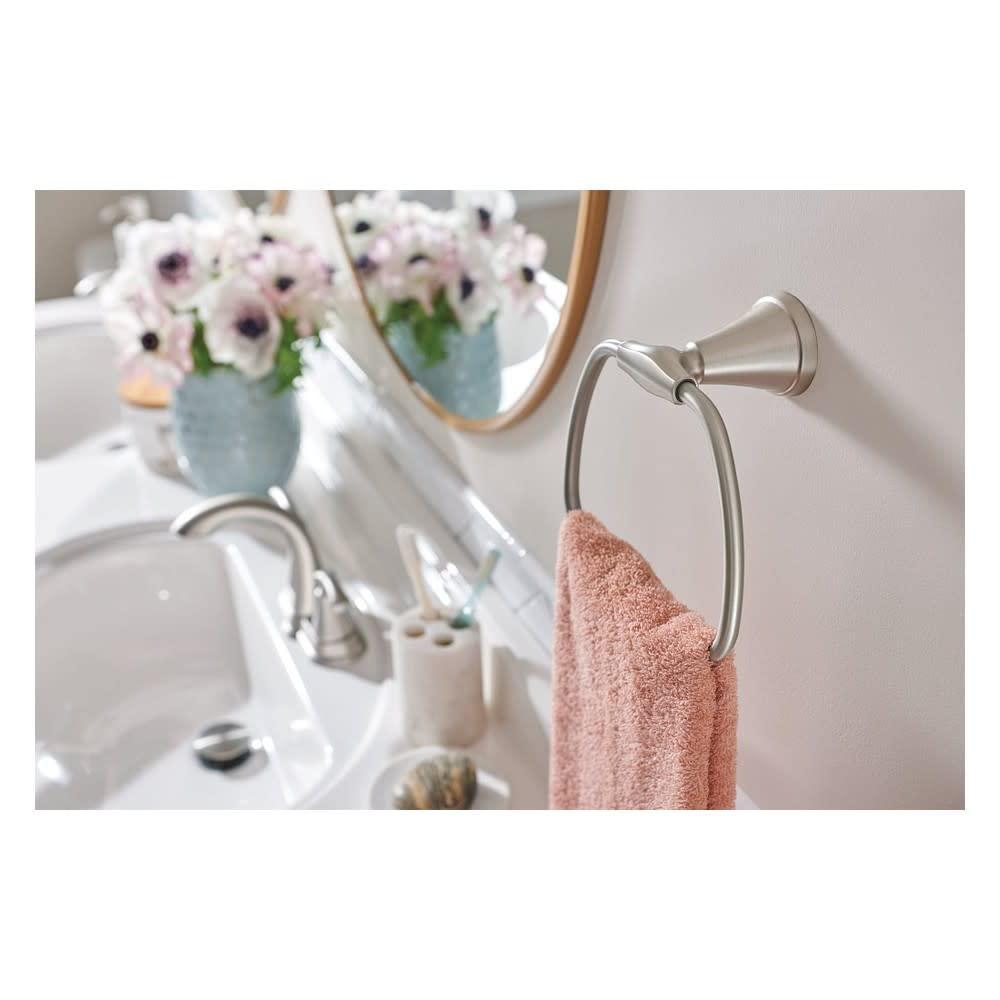 Moen Moen WS84876SRN Tiffin Two-Handle High Arc Bathroom Faucet, Spot Resist Brushed Nickel