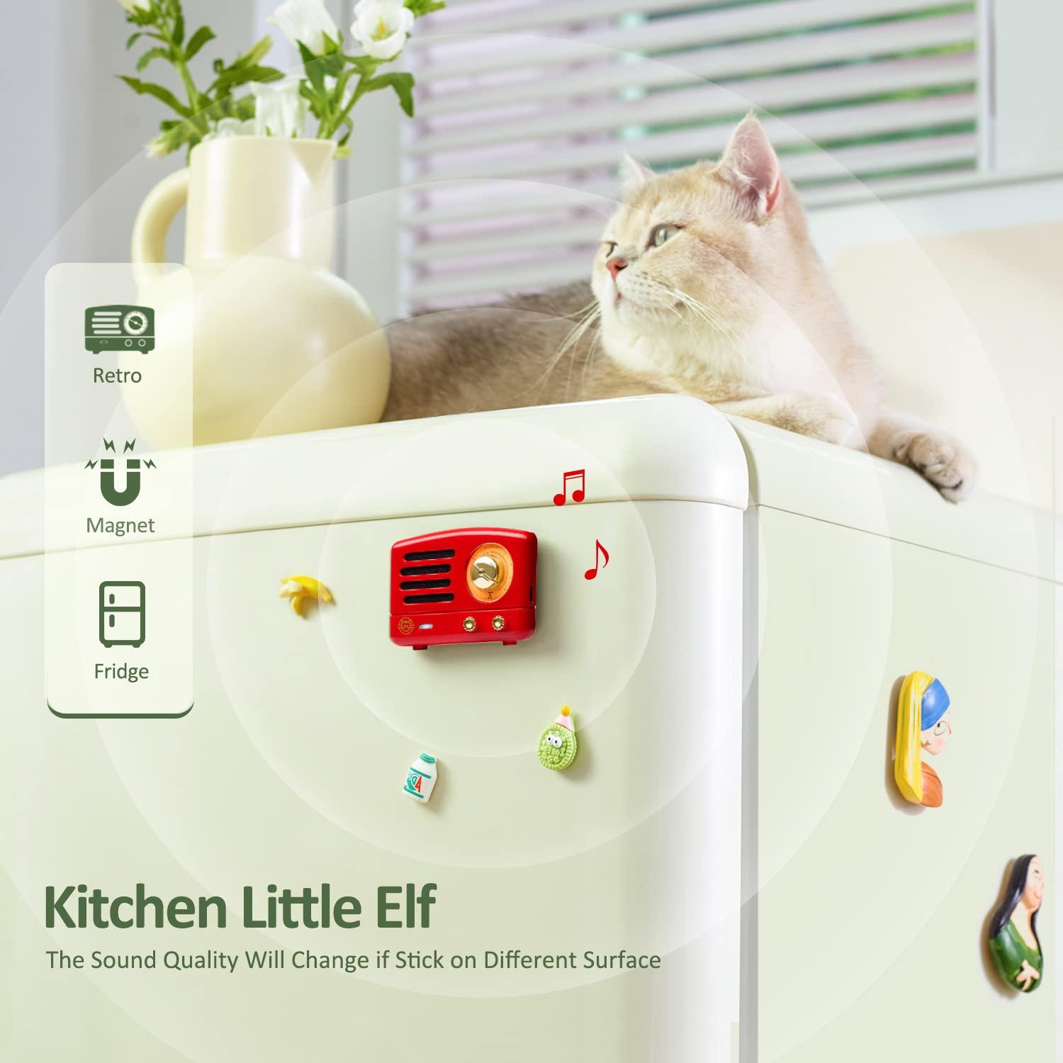 Muzen Muzen OTR Magnetic Sticker Speaker Portable Bluetooth Speaker,Apply for Metal Surface, Wireless Bluetooth 5.3 and Type-C Charge, Mini Size with Big Loud, Retro Style Home Accessory