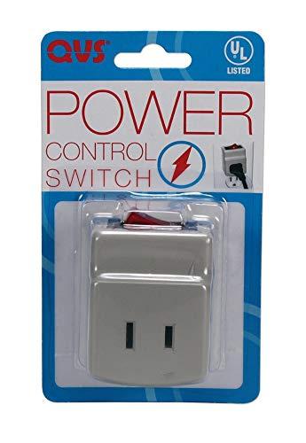 QVS QVS PA-1P Single-Port Power Adaptor with Lighted On/Off Switch, Off-White