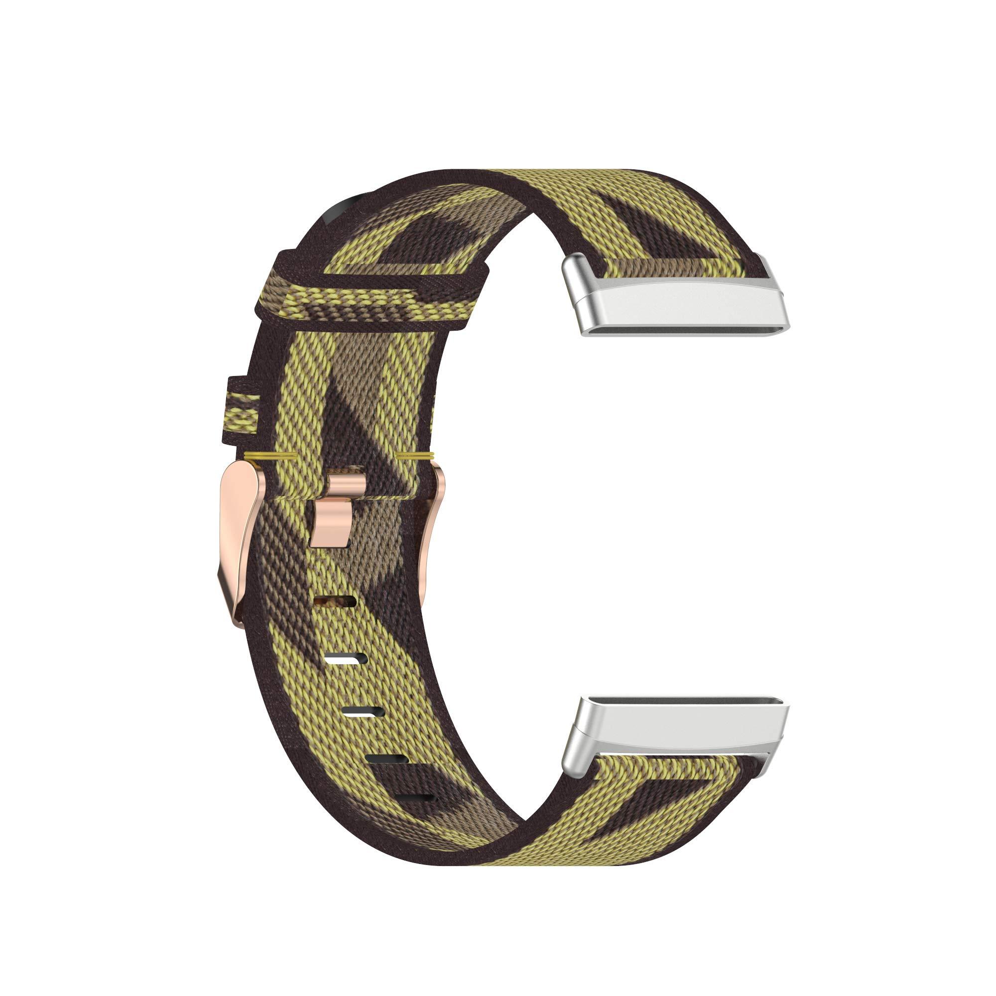 E ECSEM Bands Compatible for Fitbit Versa 4/Versa 3/Sense/Sense 2 Soft Woven Fabric Breathable Accessories Strap Replacement Wristband Women Men for Versa 4 Smart Watch