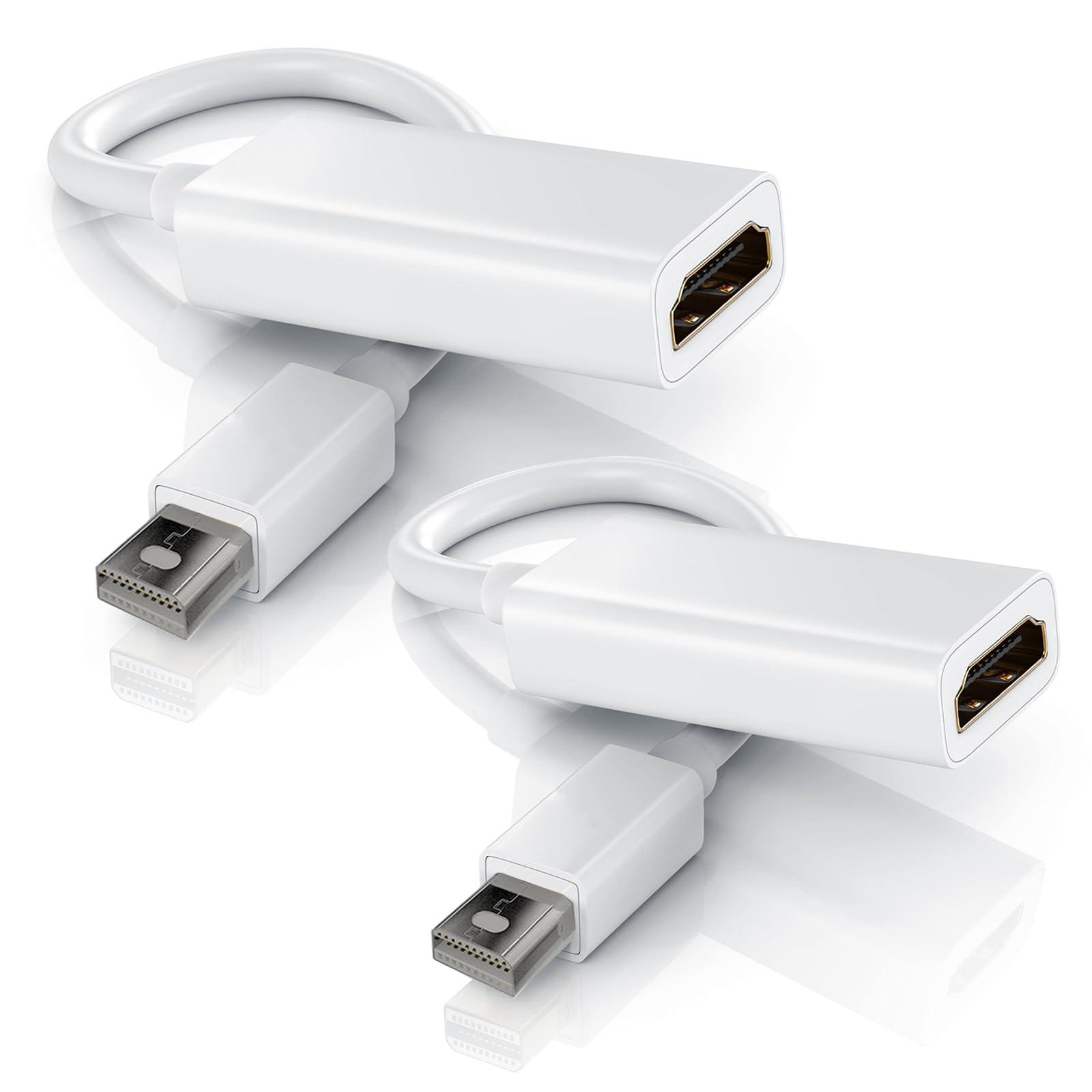 elytronic elytronic Mini DisplayPort to HDMI Adapter, 4K 30Hz Thunderbolt 2.0 Mini DP to HDMI Adapter Cable Compatible with Monitor, Projector (1)