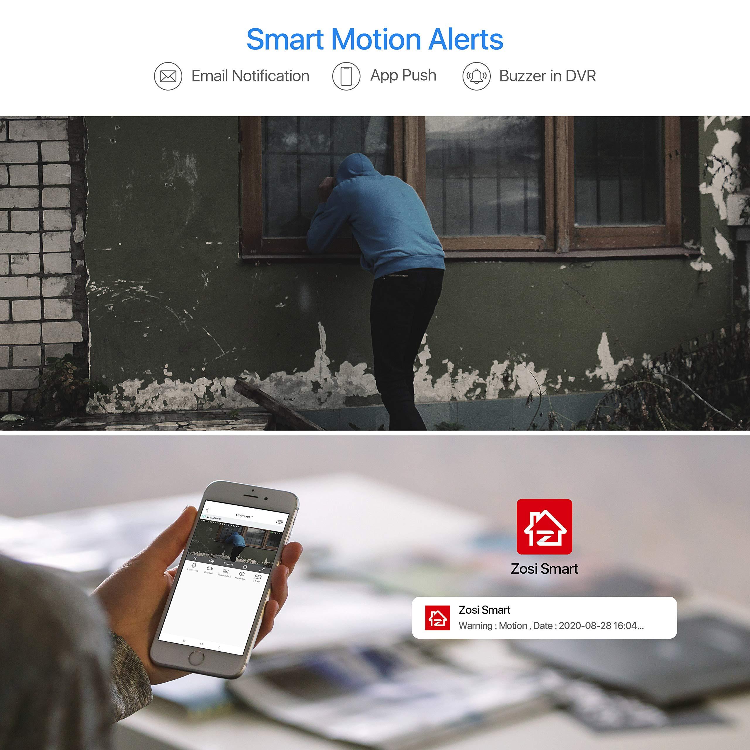 ZOSI ZOSI 16 Channel H.265+ Home Security DVR Recorder, 1080P Lite Hybrid 4-in-1(Analog/AHD/TVI/CVI) CCTV DVR for Security Camera, Motion Detection, Mobile Remote Control, Alert Push (2TB HDD Included)