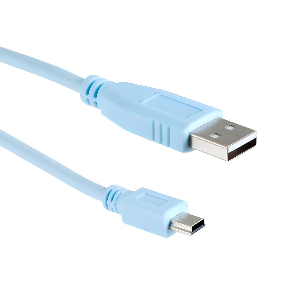 CablesAndKits CablesAndKits USB Console Cable (Compatible with Cisco rollover console cable CAB-CONSOLE-USB), 6ft, USB 2.0 type A to type mini B, Connect to Routers, Switches, and Firewalls