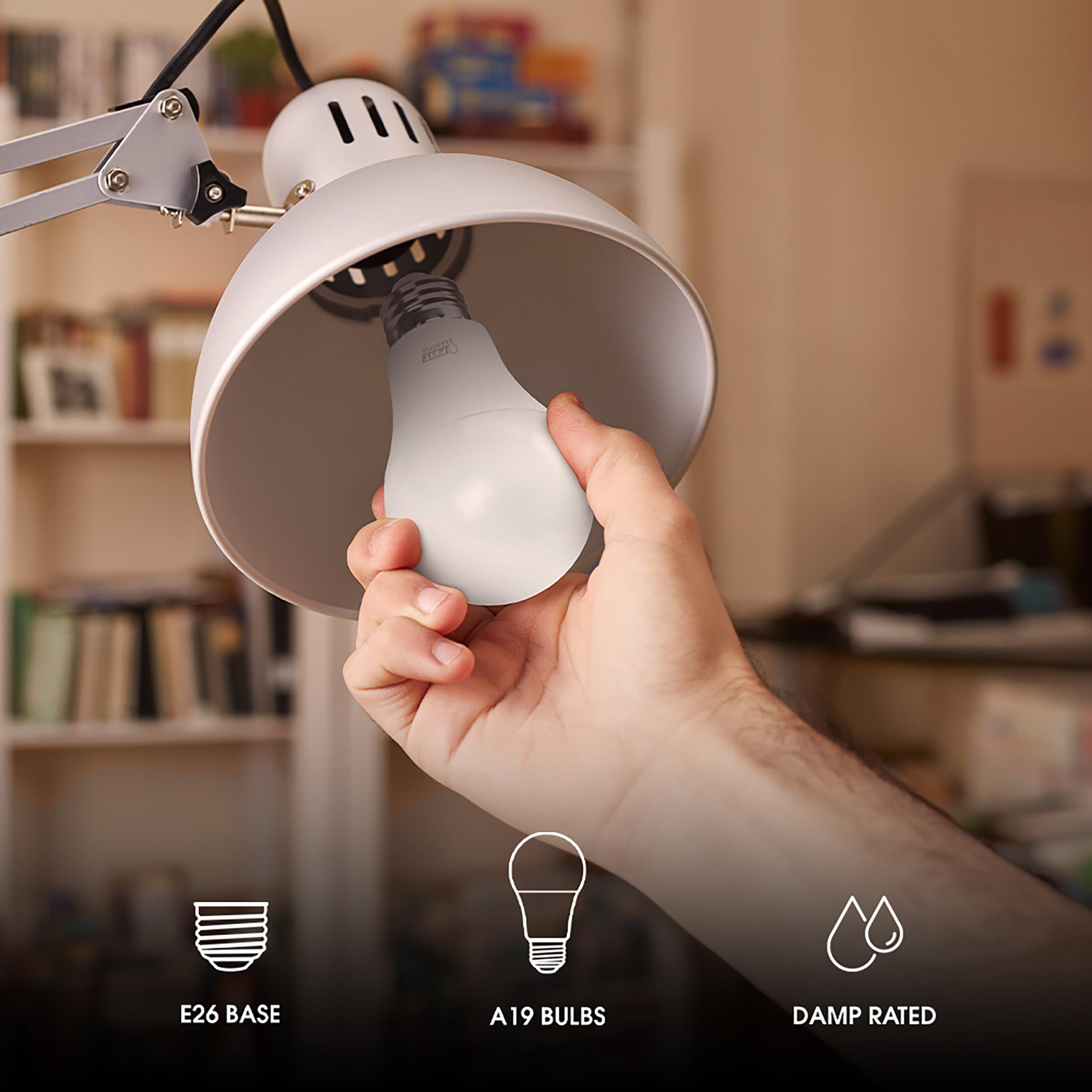 Feit Electric Feit Electric A21 LED Light Bulb, 150W Equivalent, Dimmable, 2605 Lumens, E26 Standard Base, 5000K Daylight, 80 CRI, High Output LED Light Bulb, Damp Rated, 15,000-Hour Lifetime, OM150DM/850/LED