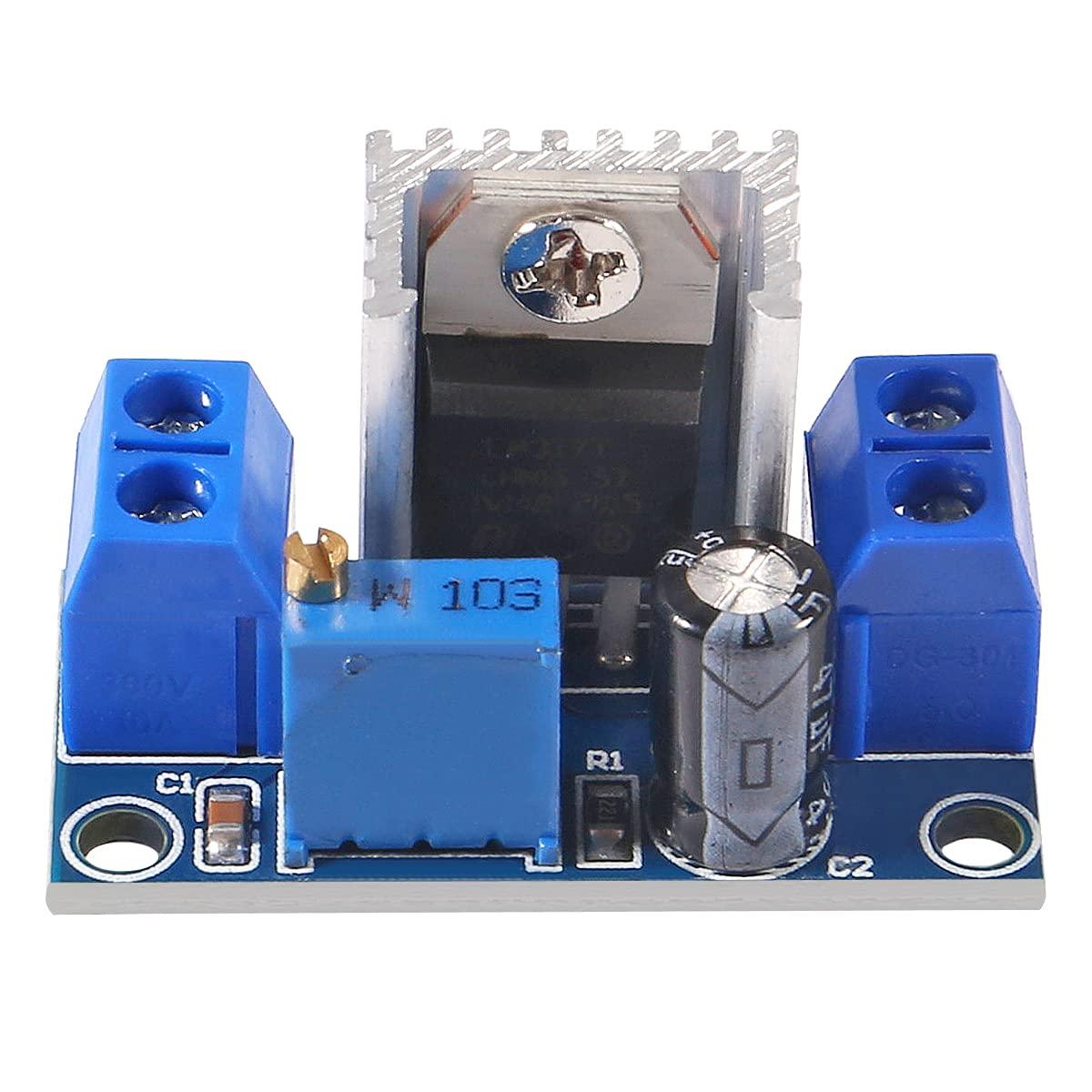 UMLIFE UMLIFE 12PCS LM317 DC-DC Converter Buck Step-Down Circuit Board Module 4.2-40V to 1.2-37V Linear Regulator Adjustable Voltage Regulator Power Supply for Arduino ESP8266