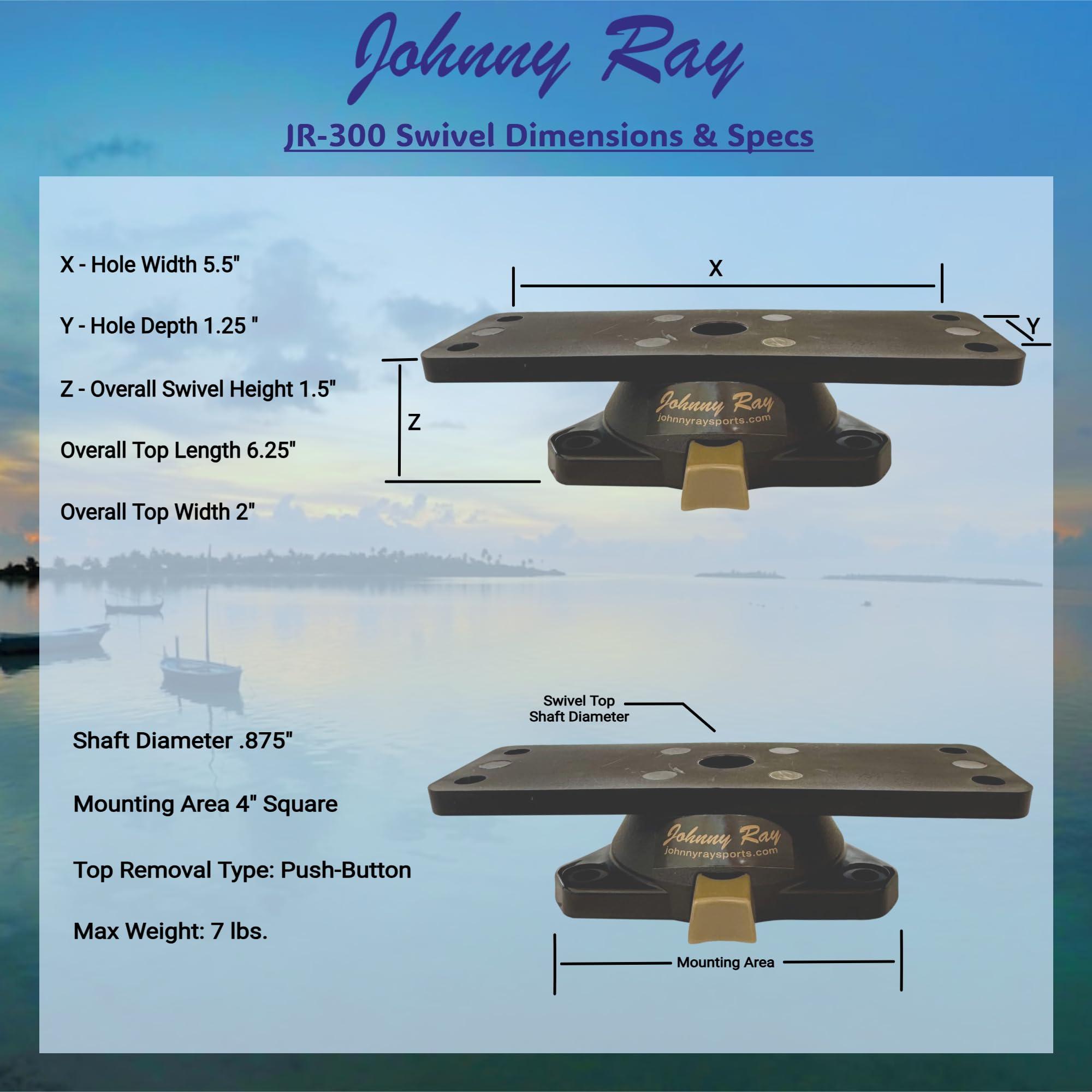 Johnny Ray Johnny Ray Fish Finder Mount, Portable Depth Finder Swivel Mount, Quick-Release Fishfinder Bracket, Marine Sonar and Electronics Mounting Equipment (JR-300)