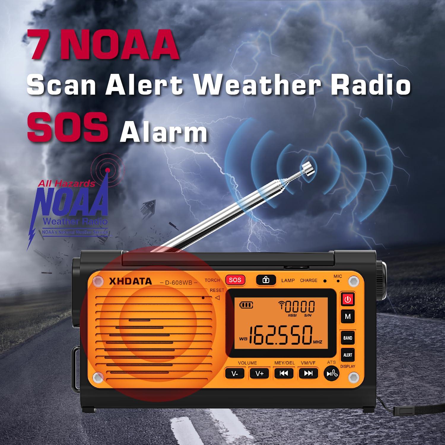 XHDATA XHDATA D608WB FM/AM/SW/NOAA Emergency Radio and XHDATA D220 Portable AM FM Shortwave Radio