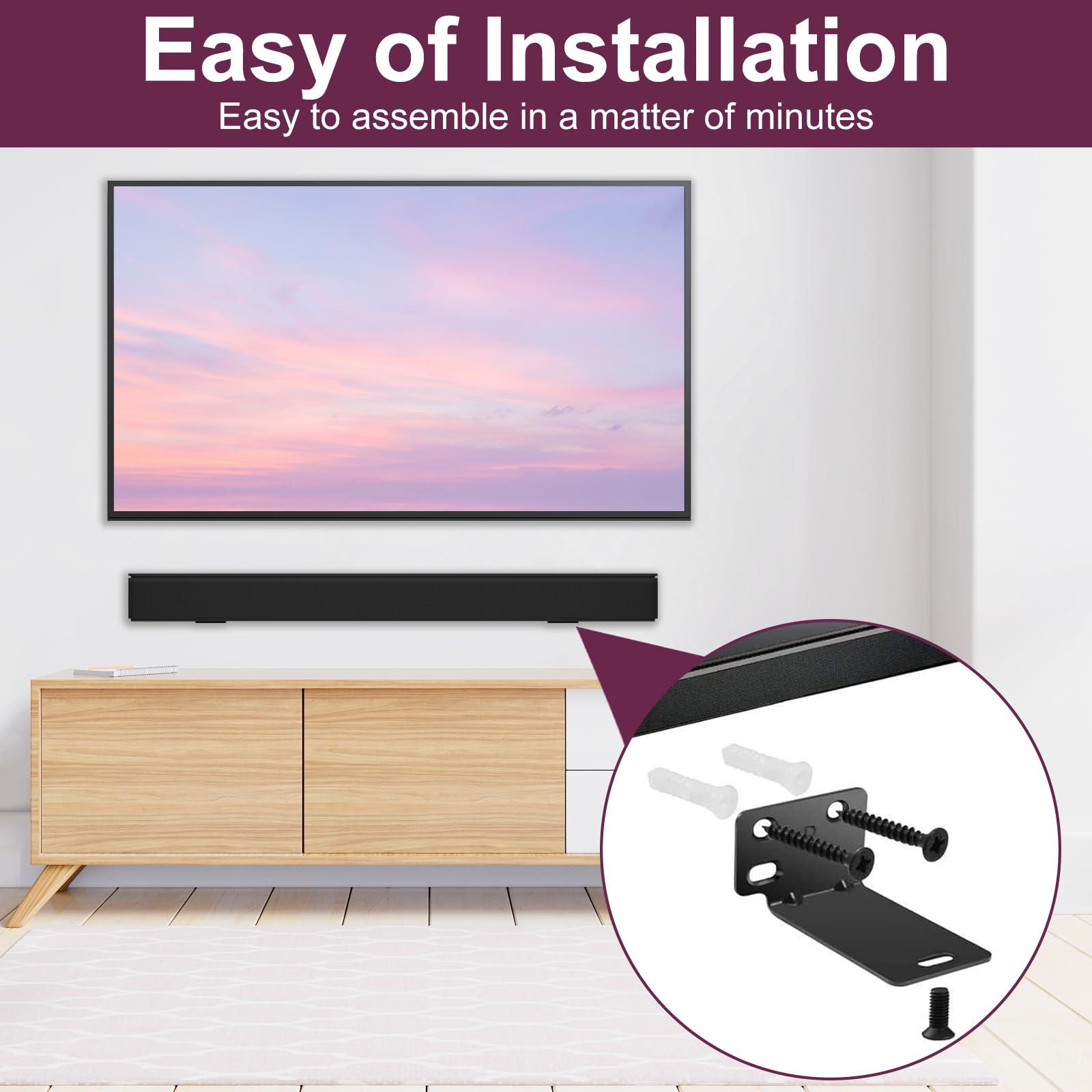 ECLINK ECLINK Black Mounting Wall Bracket Compatible with Bose WB-300 Sound Touch 300 Soundbar Soundbar 500 Soundbar 700 Soundbar 900 Speaker