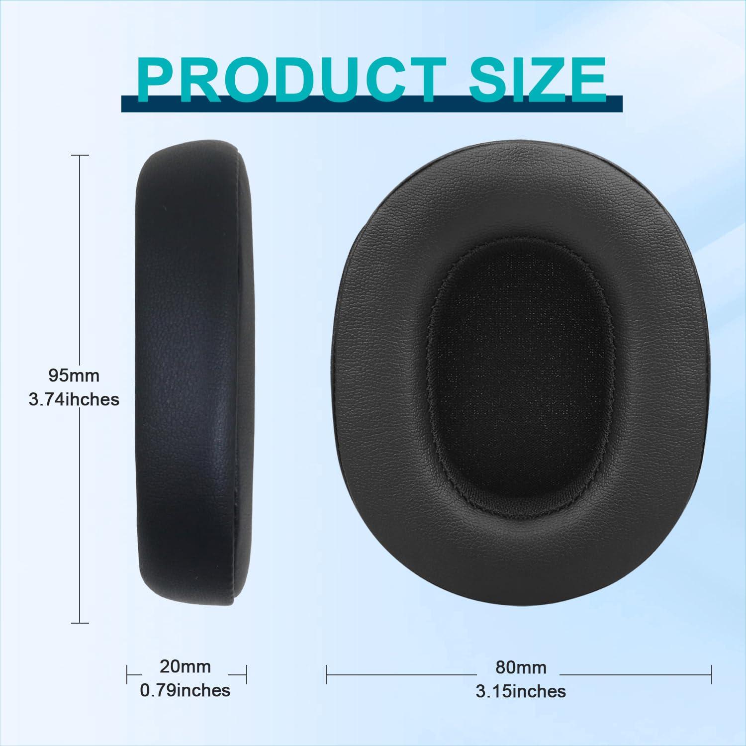 HAOMUK Replacement Ear Pads for Skullcandy Crusher Wireless/Evo/ANC Hesh 3/EVO/ANC, Headphones Ear Cushions, Headset Earpads, Ear Cups Cover-Black