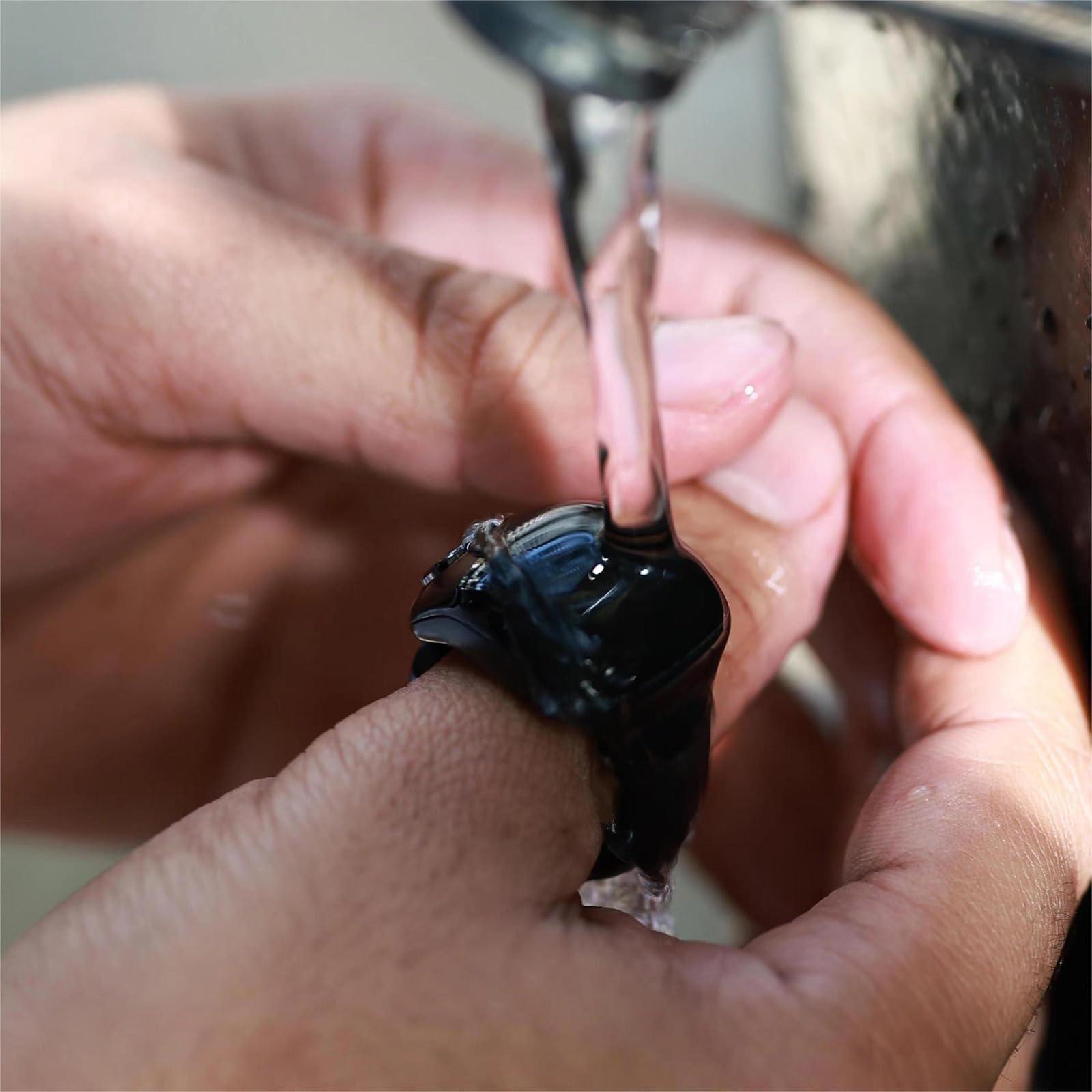 Watreketal Watreketal Smart Tasbih Zikr Rings, 5 Size(16/18/20/22/24mm) Interchangeable Tasbih Counter Rings,APP Support Digital Counter Prayer Reminder Rings, Waterproof 4 Digit Finger Counter for Muslims