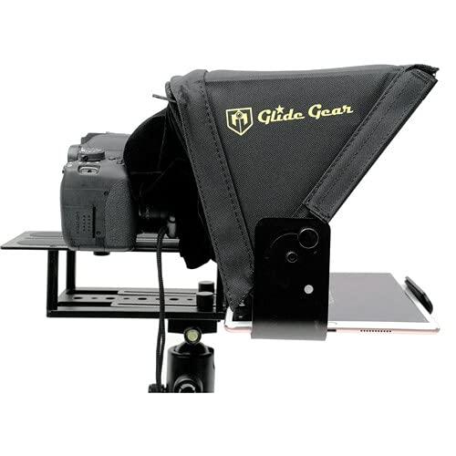 Glide Gear Glide Gear TMP100 Adjustable iPad/ Tablet/ Smartphone Teleprompter Beam Splitter 70/30 Glass w/ Carry Case No Plastic All Metal / No Assembly Required
