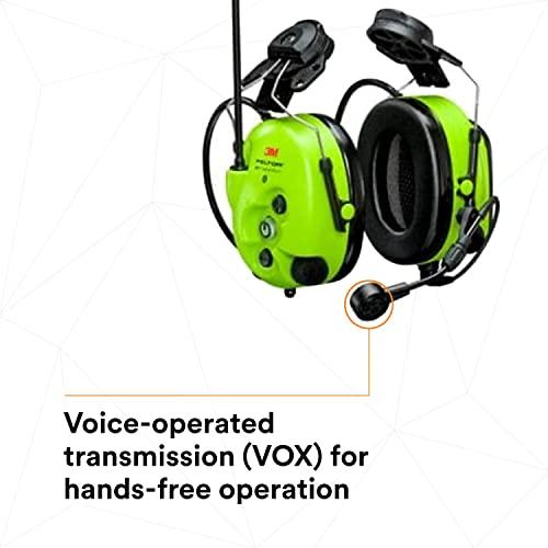 3M 3M PELTOR WS LiteCom Pro III Headset MT73H7P3E4D10NA GB, BrightYellow, Hard Hat Attached, Pack of 1