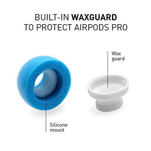 ADVANCED SOUND GROUP Eartune Fidelity UF-A Premium Memory Foam Tips for AirPods Pro (1st Gen & 2nd Gen) - Fits in Charging Case, Stays in Your Ears, Superb Sound Isolation, and Built-in Waxguard - Assorted S/M/L, [Blue]