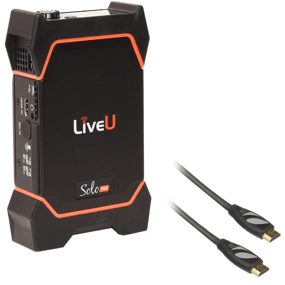 LiveU LiveU Solo Pro HDMI 4K Video/Audio Encoder Bundle with Pearstone 6\' HDMI Cable with Ethernet