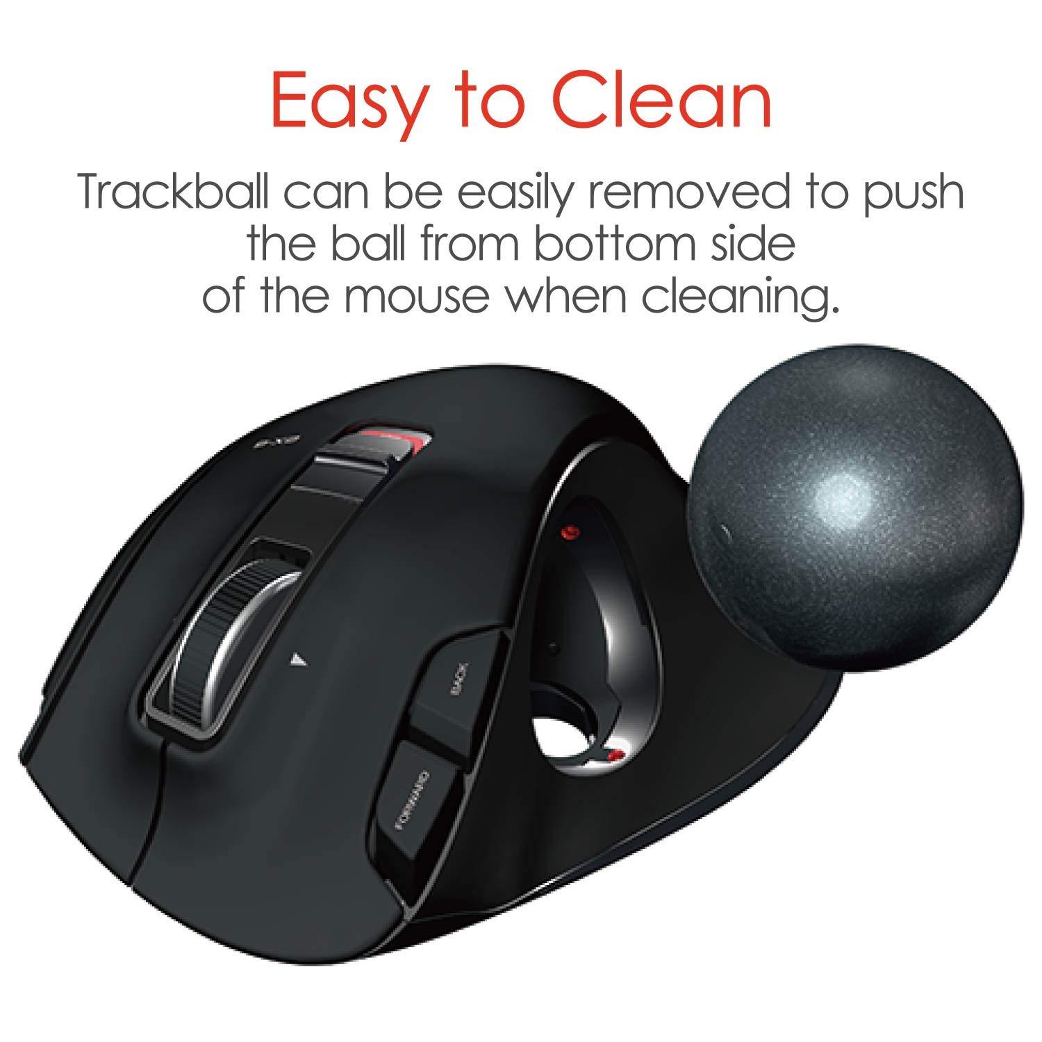 ELECOM ELECOM EX-G Wired Trackball Mouse, Ergonomic, Thumb Control, Smooth Tracking Roller Ball, 6 Programmable Buttons, Tilt Scroll Computer Mice for PC Mac