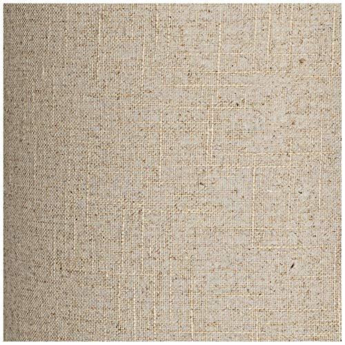 Springcrest 14\" Top x 14\" Bottom x 15\" High x Lamp Shade Replacement Medium Tall Oatmeal Beige Drum Round Rustic Farmhouse Western Linen Fabric Spider Harp Finial - Springcrest