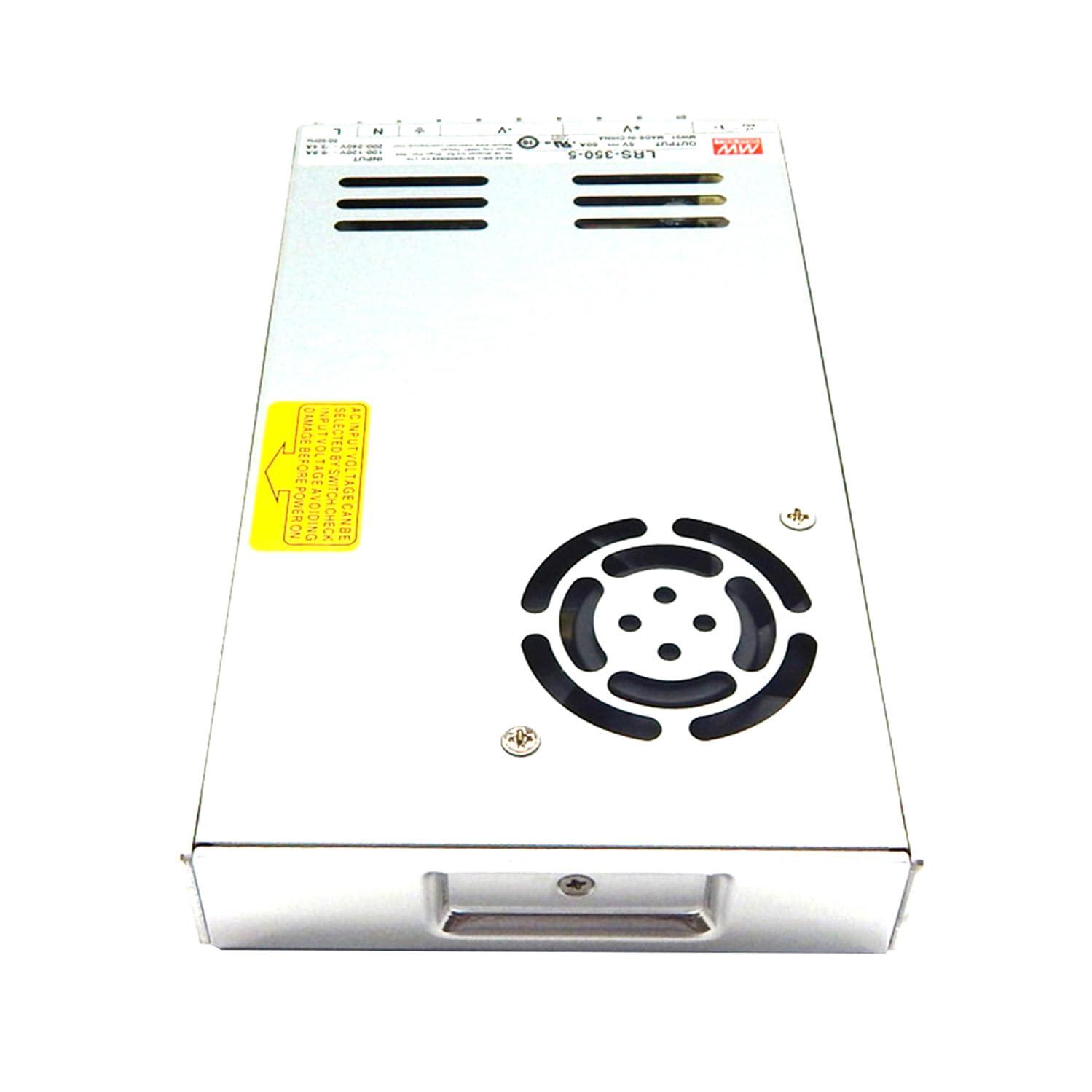 MEAN WELL LRS-350-5 350W Single Output Switching Power Supply 5V 60A, 90-132VAC/180-264VAC Input, Industrial Grade, UL Certified, for Automation Machinery