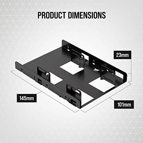 Corsair Corsair Dual SSD Mounting Bracket (3.5 Internal Drive Bay to 2.5\", Easy Installation) Black