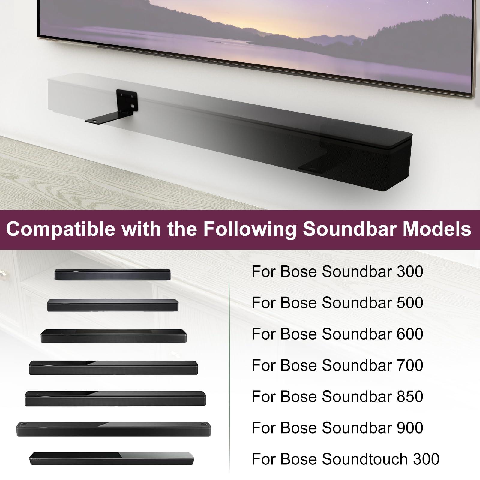 ECLINK ECLINK Black Mounting Wall Bracket Compatible with Bose WB-300 Sound Touch 300 Soundbar Soundbar 500 Soundbar 700 Soundbar 900 Speaker