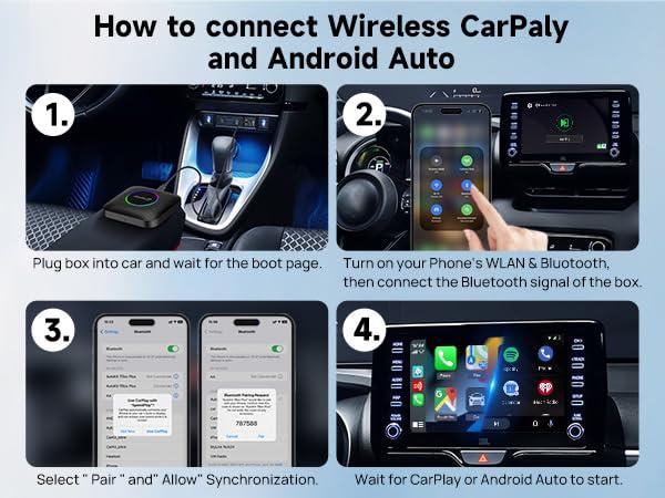 Carlinkit Carlinkit CarPlay Android 13.0 AI Box Adapter, 3-in-1 CarPlay AI Box Max(Plus), Plug & Play, Easy Setup, Built-in Google Play/Netflix/YouTube/TF Card, for Cars with OEM Wired CarPlay&Touchscreen