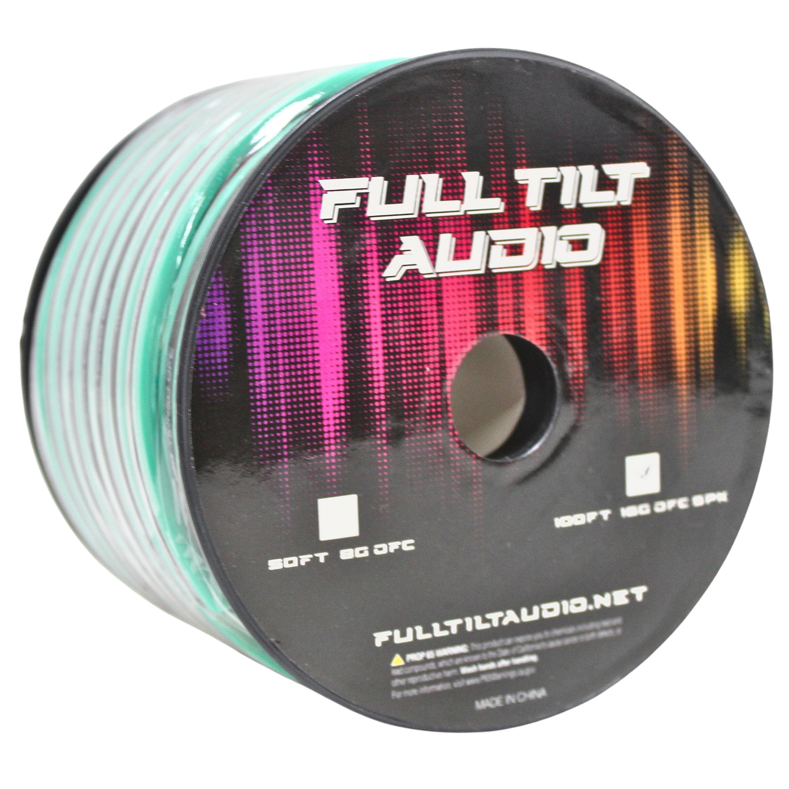 Full Tilt Audio Full Tilt Audio 16GA Tinned Oxygen Free Copper Speaker Wire Teal/Black Lot (5 Foot Coil)