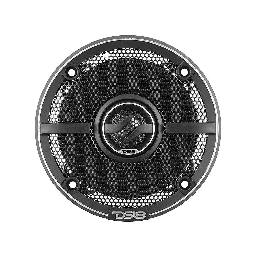 DS18 DS18 ZXI-44 4" Car Audio Coaxial Speaker with Built in Neodymium Tweeter and Kevlar Cone 2 Way 150 Watts Max 4 Ohm (2 Speakers) (Renewed)