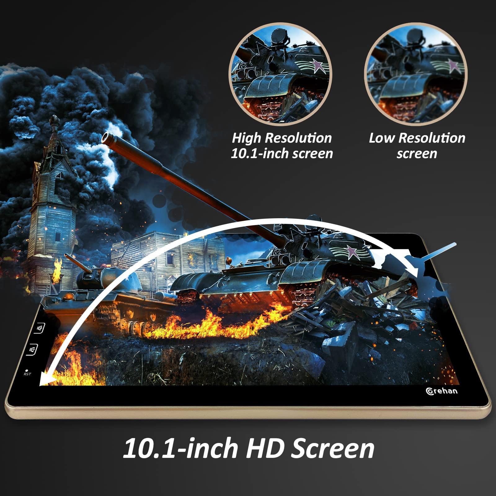 Corehan COREHAN Double Din Car Stereo - 10"" Touchscreen Car Stereo with Bluetooth, Backup Camera, Car Audio, Car Radio - Compatible with Wireless CarPlay & Android Auto, Mirror Link, Gold