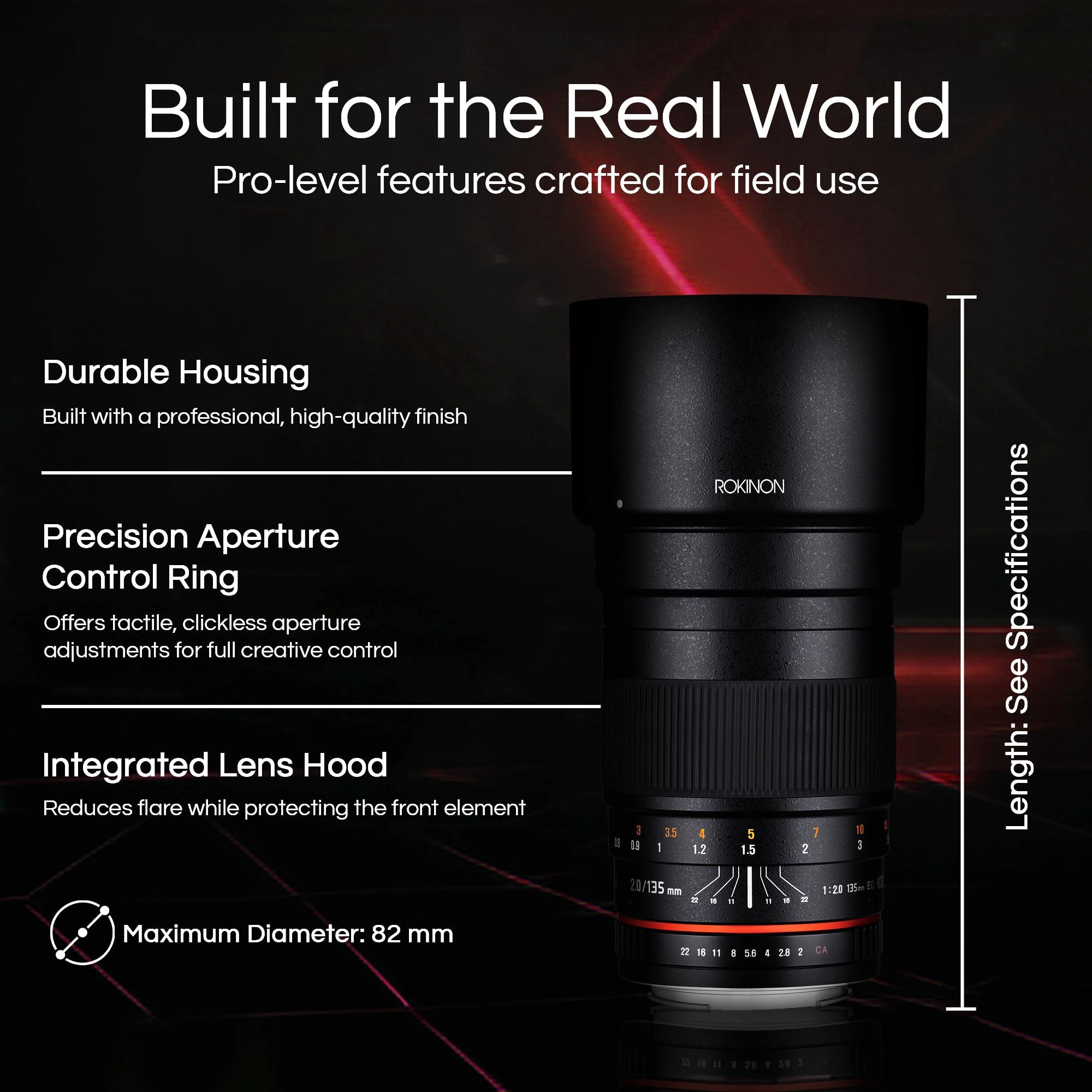 Rokinon Rokinon 135mm F2.0 Telephoto Lens for Canon