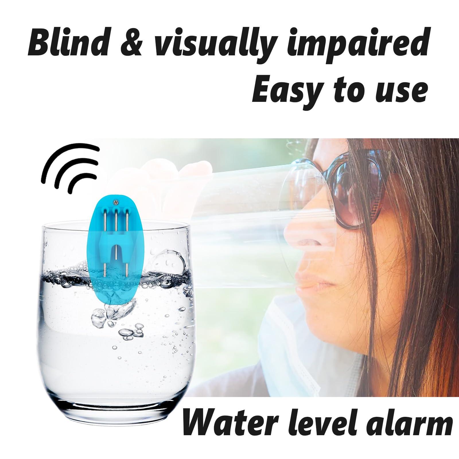 MAUJOY MAUJOY Liquid Level Indicator with Loud Audible Alarm to Signal Cup Mug Full for Blind or Visually Impaired,Cup & Mug Pouring Level Detector Beeper for Hot or Cold Drinks