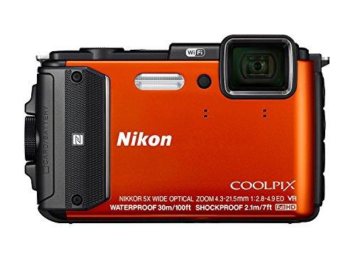 Nikon Nikon Coolpix AW130 16MP Waterproof Shockproof Digital Camera (Orange) (Renewed)
