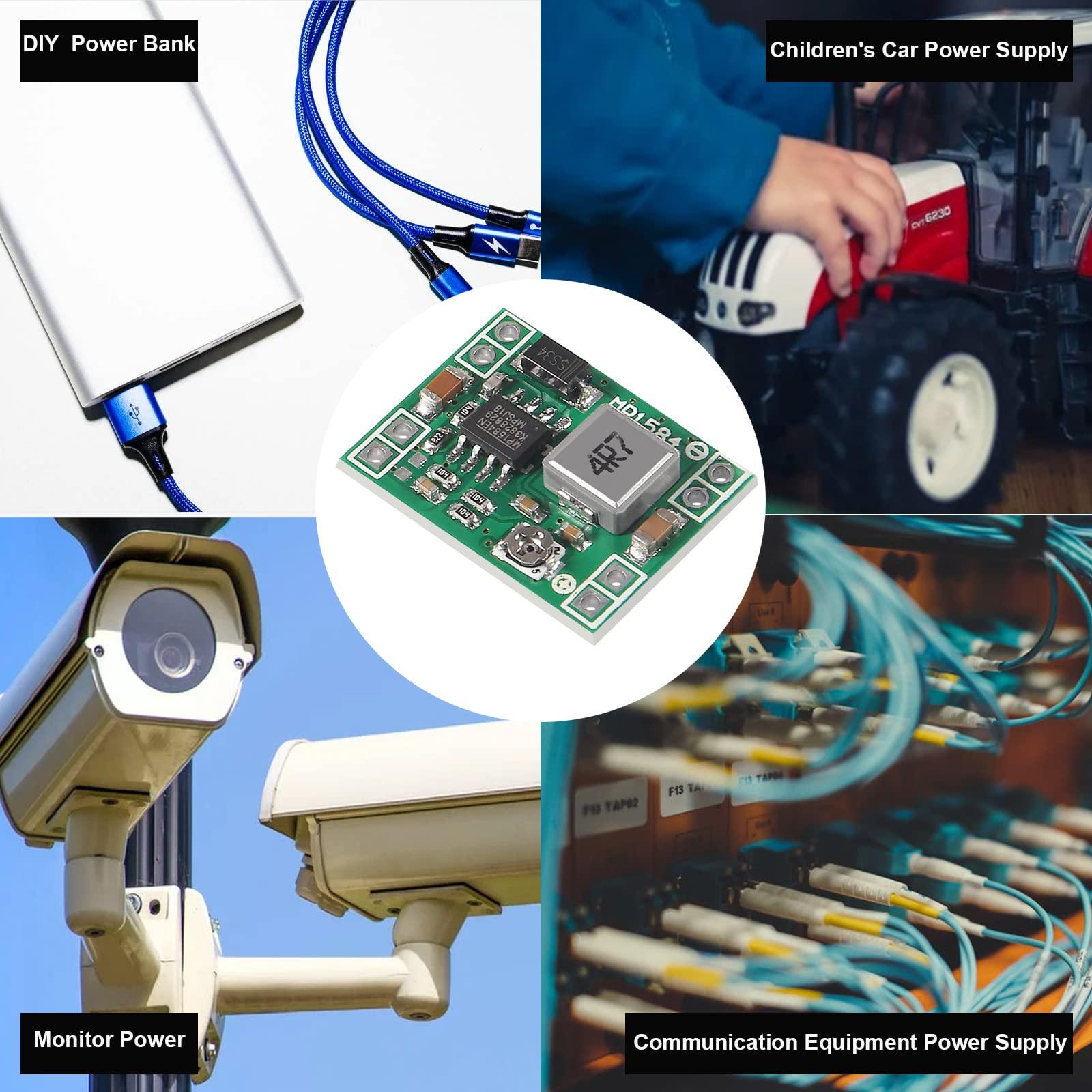 Diitao Diitao 6PCS MP1584 MP1584EN DC-DC 3A Adjustable Voltage Buck Converter Mini Voltage Power Supply Step Down Module 24V to 12V 9V 5V 3V