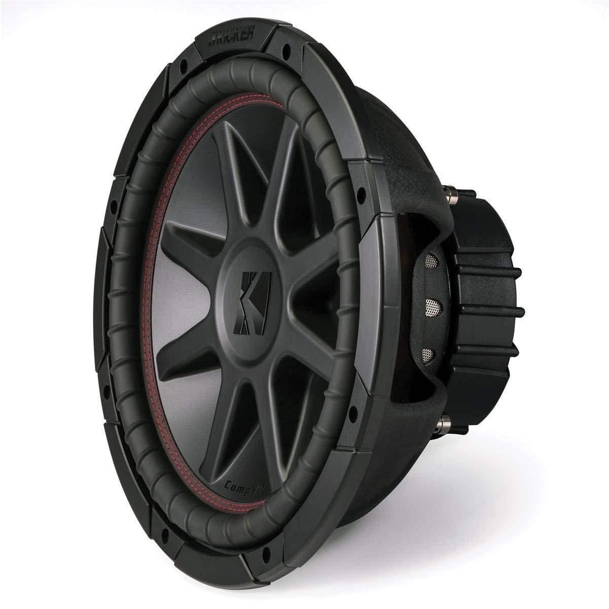 KICKER Kicker CompVR CVR122 (43CVR122) 800W Peak (400W RMS) 12'' CompVR Series Dual 2-Ohm Car Subwoofer (Renewed), black