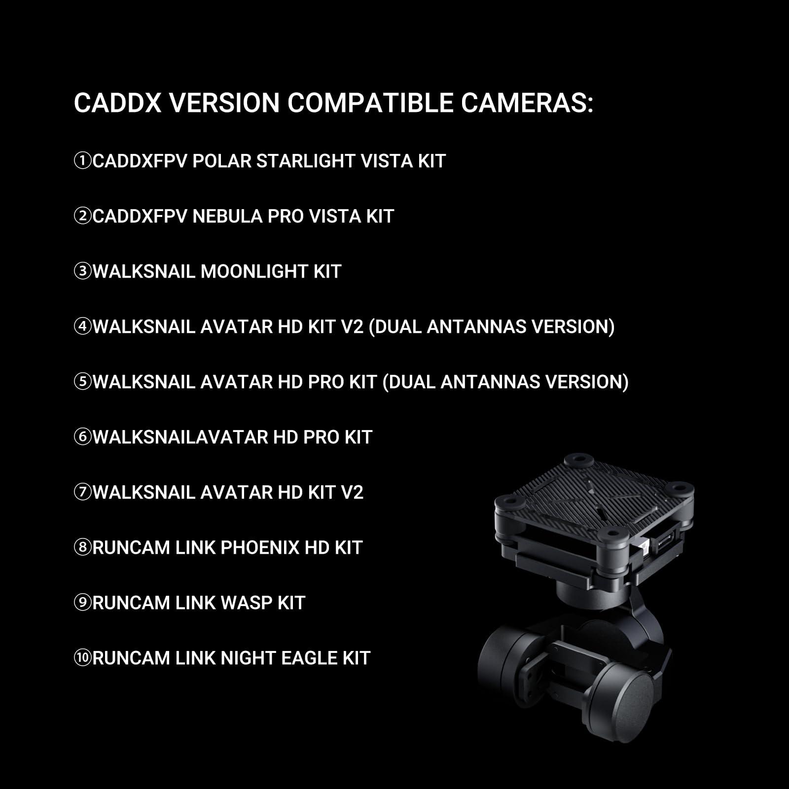 HEQUAV HEQUAV G-Port FPV Gimbal for Caddx Cameras,67g Lightweight Drone Payload,Stable 3-Axis Gimbal Stabilizer for Drone Players