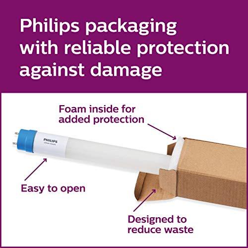 Philips LED Philips LED InstantFit 4-Foot T8 Tube Light Bulb 1800-Lumen, Cool White (4000K), 16W=32W, Medium Bi-Pin G13 Base, 8-Pack