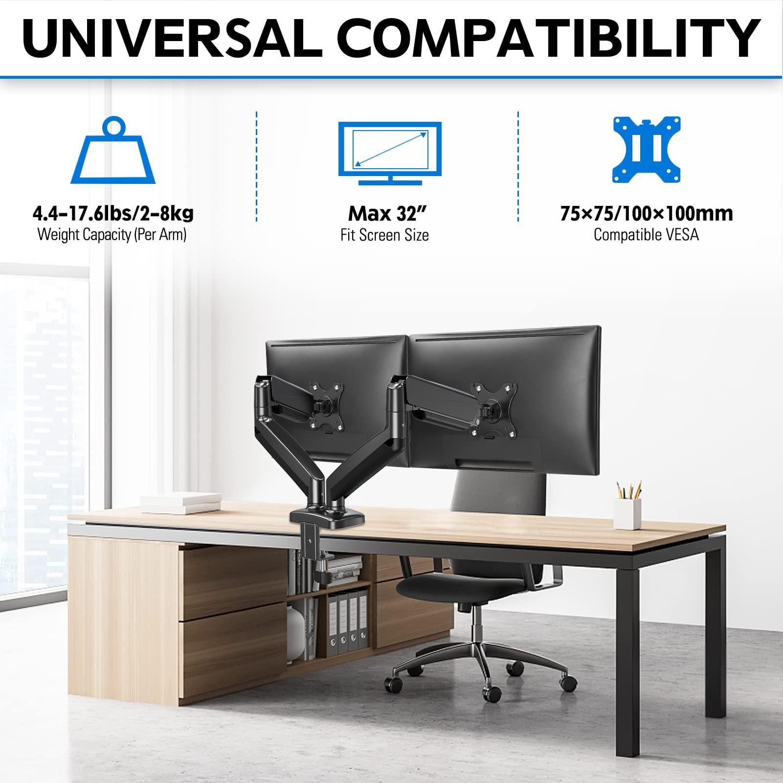 MOUNTUP MOUNTUP Normal Dual Monitor Stand & Ultrawide Single Monitor Mount Bundle