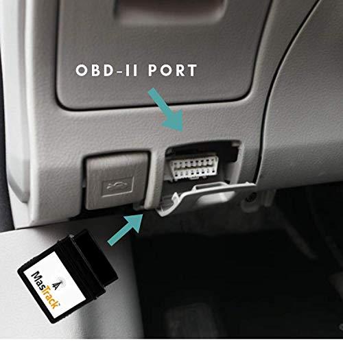 MasTrack MasTrack- GPS Tracker W/No Contract | Track On Computer Smartphone | Fleet Monitoring Tracking Employees, Teens, Spouse| Plug Into OBD Port Instant Alerts & Engine Diagnostics