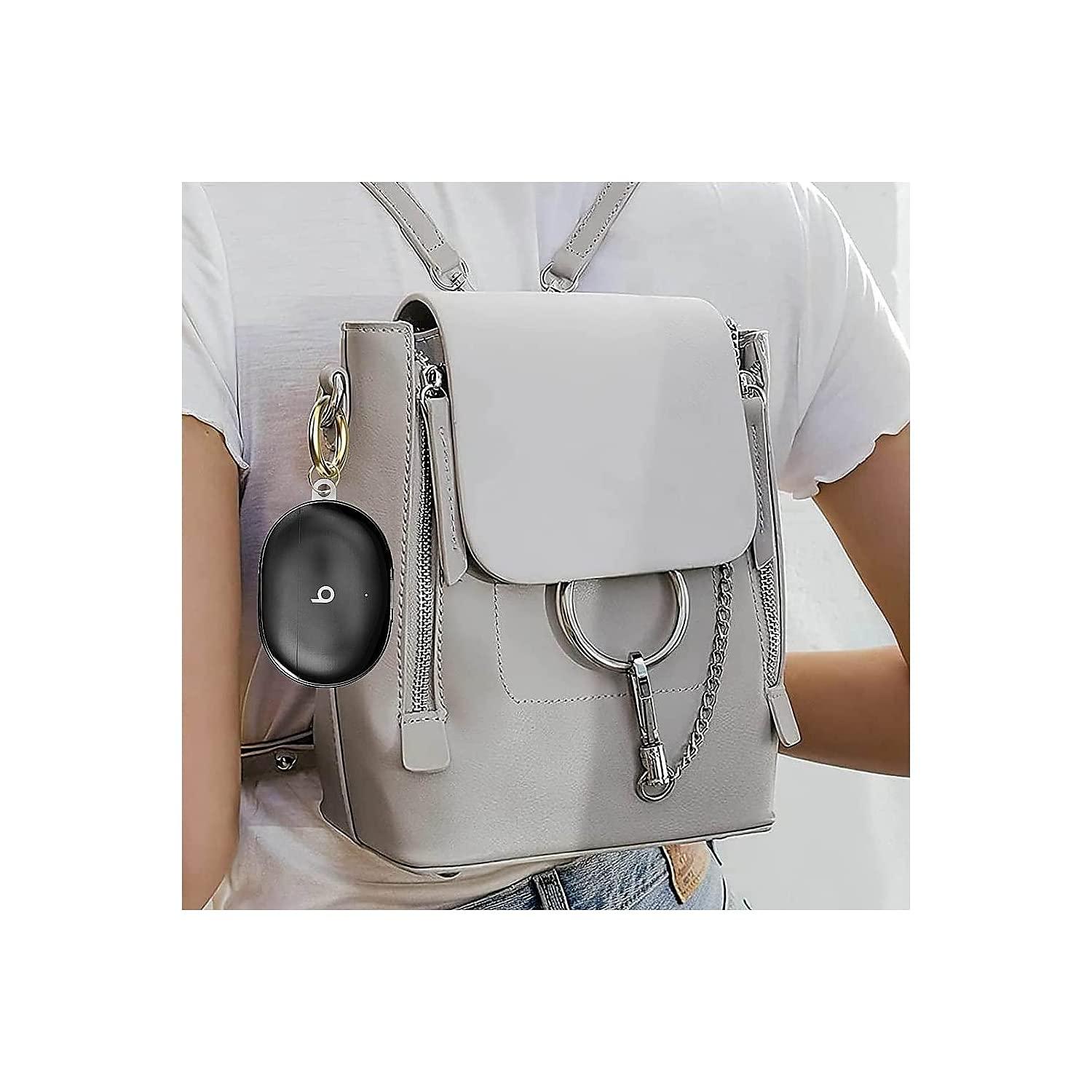 ZERODAMAGE SAHARA CASE SaharaCase Hybrid Flex Case for Dr. Dre Studio Buds 2021 [Rugged] Full Body Protection Antislip Grip Slim with Keychain (Transparent Black)