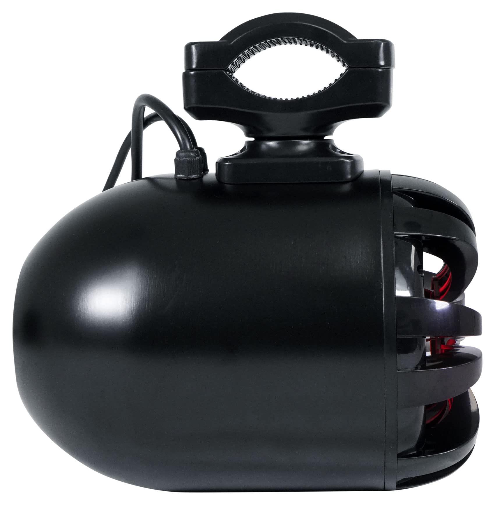 Rockville Rockville (4) WB50KLS BLACK 5.25\" 250w Metal Marine Wakeboard LED Tower Speakers