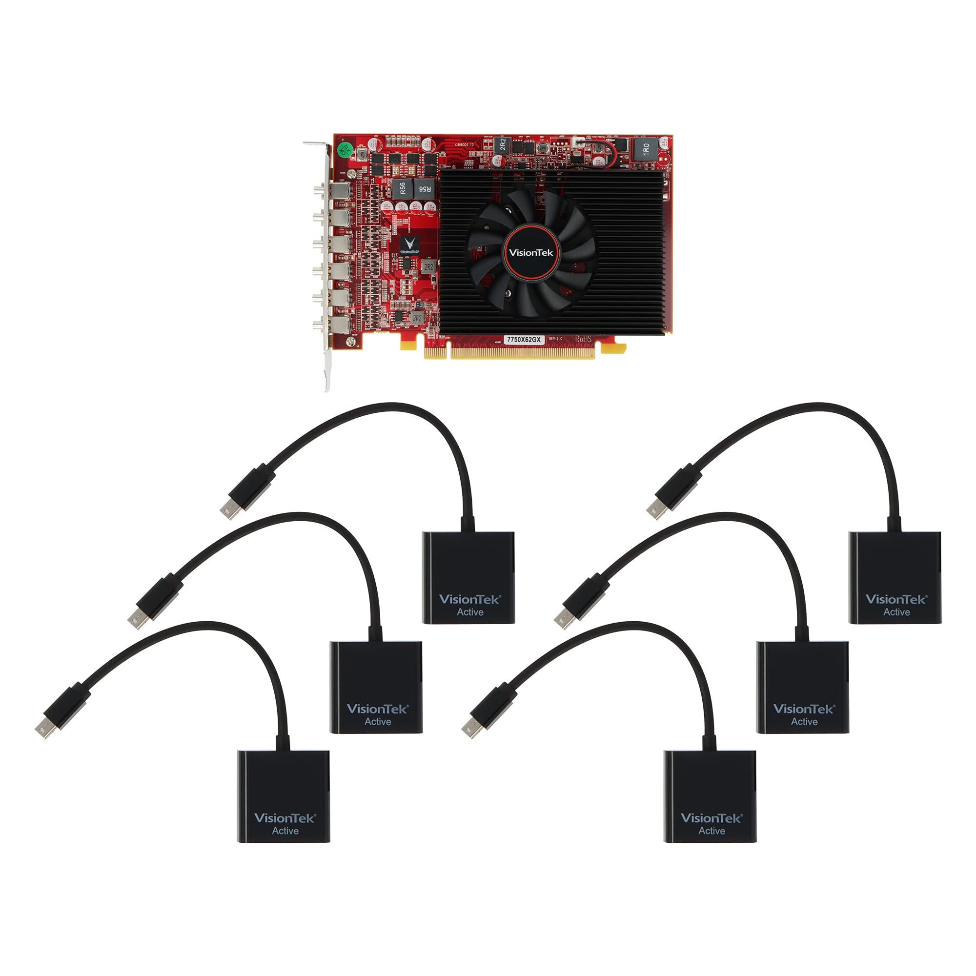 VisionTek VisionTek Radeon 7750 2GB GDDR5 6M (6x miniDP, 6x miniDP to HDMI Adapters) Graphics Card - 900880